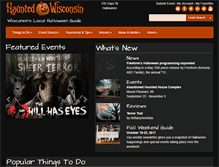 Tablet Screenshot of hauntedwisconsin.com